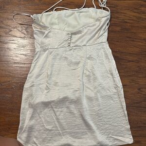Elegant White Spaghetti Strap Dress